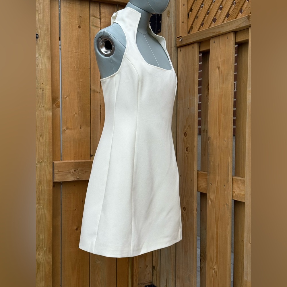 🆕 CULT GAIA 🧿 NWOT Akaia White Linen-Blend Mini Dress, Sz US 12 - Picture 8 of 17